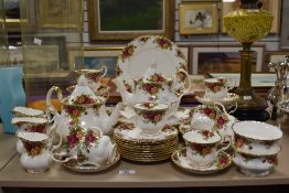 A part Royal Albert 'Old Country Roses' part dinner/tea service (44 pieces approx).