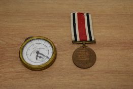 A First World War George V Special Constabulary medal and a 19th/20th Century Morris' Measuring