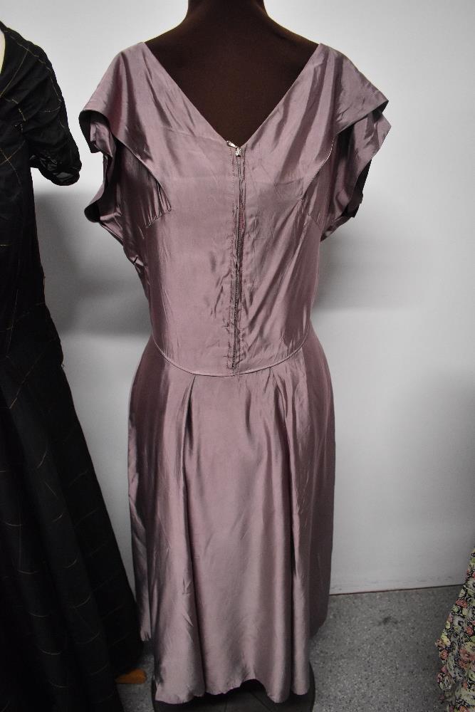 Five 1930s to 50s dresses and gowns, all with damage and / or repair, some wearable with - Image 17 of 19