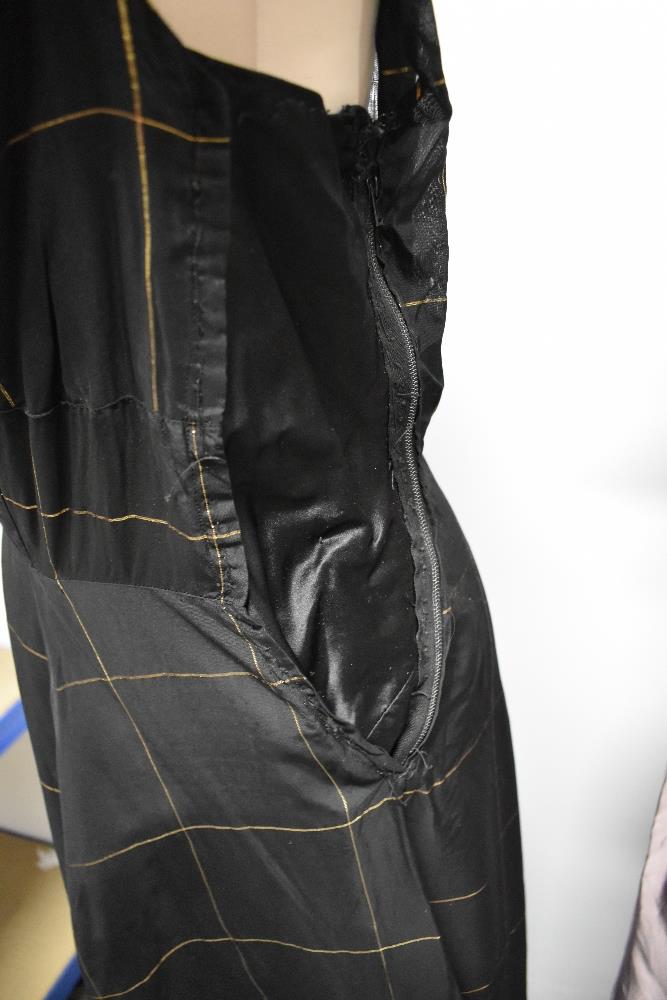 Five 1930s to 50s dresses and gowns, all with damage and / or repair, some wearable with - Image 18 of 19