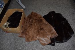 Four vintage ladies fur jackets one being Coney and another possibly wolf etc.