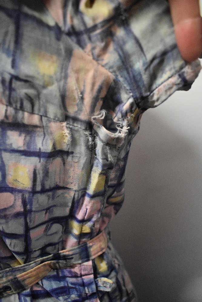 Five 1930s to 50s dresses and gowns, all with damage and / or repair, some wearable with - Image 14 of 19