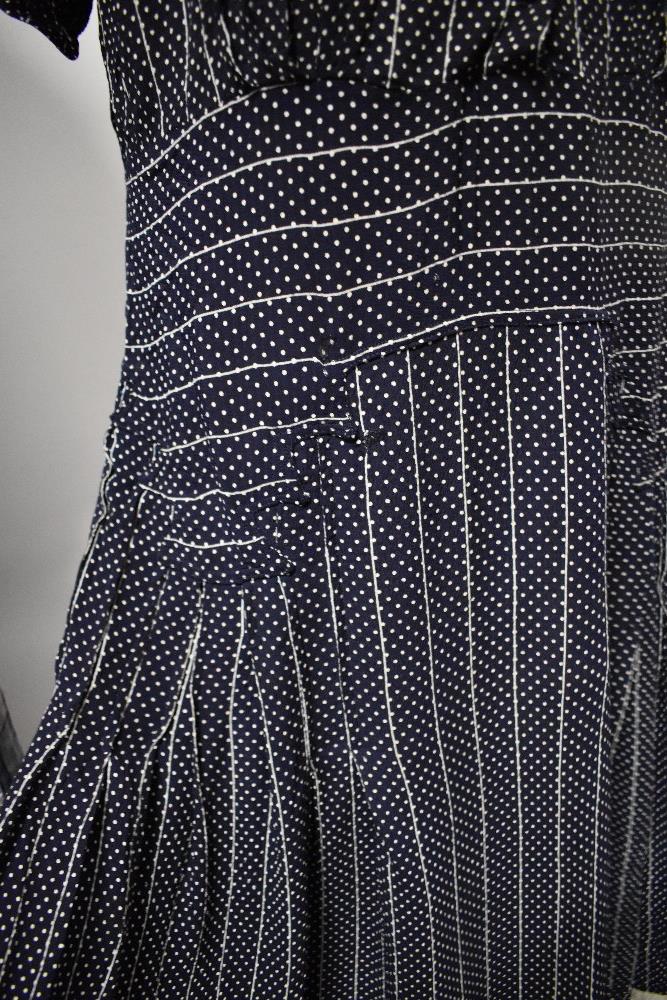 Five 1930s to 50s dresses and gowns, all with damage and / or repair, some wearable with - Image 11 of 19