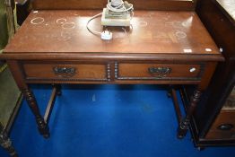 A vintage mahogany side or dressing table