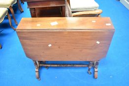 A Victorian mahogany Sutherland table, approx 76 x 19cm