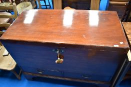 A Georgian mahogany bedding chest having two drawers to base, on bracket feet, dimensions approx.
