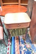 A 19th Century mahogany sewing table, width 44cm approx