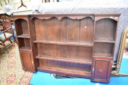 A period oak dresser back.