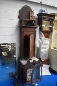 A 19th Century mahogany longcased clock having eight day movement, painted moonphase dial