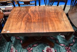 A 19th Century mahogany sofa table, approx width 99cm (flaps down, approx 30cm each)