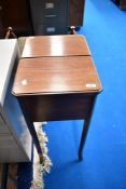 An Edwardian mahogany sewing table, width approx 46cm.
