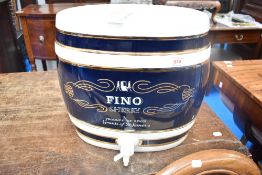 A large ceramic Fino Sherry cask