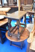Two vintage oak occasional/coffee tables