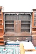 A traditional dark oak dresser, width approx. 153cm