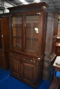 A traditional oak bookcase