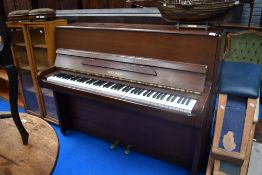 A vintage mahogany cased upright piano , Welmar