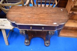 A 19th Century mahogany or dressing table base, width approx. 92cm