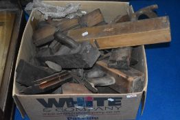 A selection of vintage woodworking planes