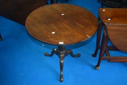 A 19th Century and late mahogany pedestal table, diameter 76cm