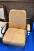 A vintage flip up vinyl theatre or cinema seat (sold as collectors item)