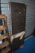 A vintage four-fold room divider/modesty screen (af)