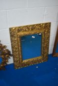 An antique style gilt framed wall mirror, approx 67cm high by 55cm wide.