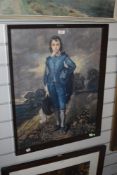 After Thomas Gainsborough RA FRSA (1727-1788, British), coloured print, 'The Blue Boy' (1770),
