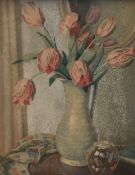 W.H.Norman (20th Century), watercolour, A vase of tulips, signed and dated 1952 to the lower