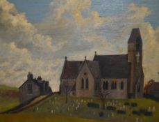 J.Dykes (20th Century, British), acrylic on board, 'Ayr, Tam O' Shanter Museum, Back Courtyard',