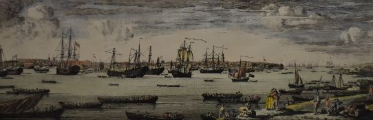 After Samuel and Nathaniel Buck (18th Century, British), hand coloured print, 'The West Prospect