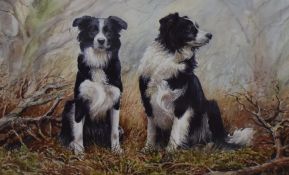 After Anthony Forster (b.1941, British), coloured print, 'Father and Son', a portrait of two