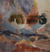 Gary Henderson (20th Century, British), watercolour, 'At the Water's Edge (Turnstone)', signed to