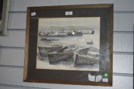 W.Dennis Goodwin (20th Century), watercolour, A Cumbrian town, monogram to the lower right,