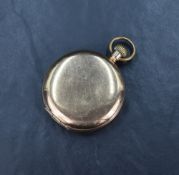 An A.W.W Co. Waltham Mass gold plated, top wound full hunter pocket watch, the white dial with Roman