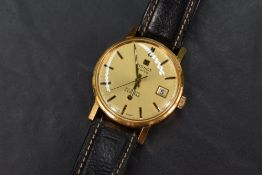 A gentlemen's Tissot automatic Seastar wristwatch, the golden dial with baton five minute markers