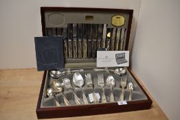 A canteen of Viners silver plated cutlery in the Queen's Pattern