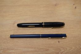 A Conway Stewart lever fill fountain pen and a Sheaffer cartridge fountain pen sold along with