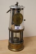 A 20th Century Eccles Type 6RS miner's lamp, measuring 25cm high
