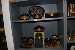 A quantity of Denby Arabesque patterned tableware, to include egg coddlers, lidded tureens, and