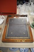 A victorian brass bound walnut writing slope.
