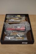 A box of various propelling pencils and leads etc.