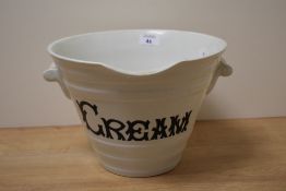 A Victorian Baxendale & Co cream pale, measuring 20cm high