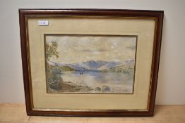 *Local Interest - G.Prentice (19th Century, British), watercolour, 'Ambleside and Wray Castle from