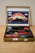 A boxed set of early 20th Century Swiftsure razor blades in leather pouches