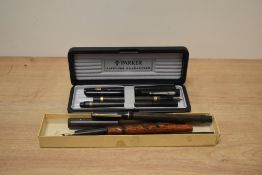 A selection of early BHR fountain pens, some nice examples, some spares or repairs.