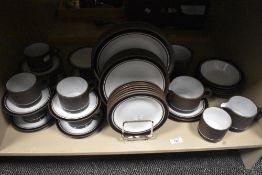 A Hornsea Pottery 'Contrast' part dinner/tea set (40 pieces approx).