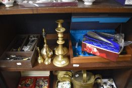 An assortment of cutlery and flatware including Larko Chromium plated part canteen of cutlery sold