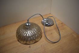 A vintage mercury glass effect ceiling light 20cm diameter.