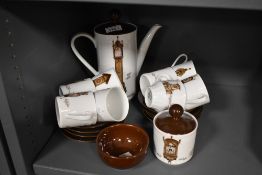 A part Mittertich Porzellan coffee set, one coffee can missing handle (19 pieces approx).