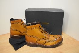 A brand new pair of men's Loake Shoemakers Bedale CH Tan Calf Leather boots, size 7 & 1/2.